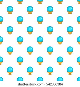 Crystal ball pattern. Cartoon illustration of crystal ball vector pattern for web