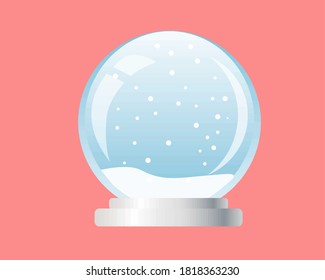 bola de cristal con fondo rojo y soporte