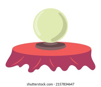crystal ball in table icon