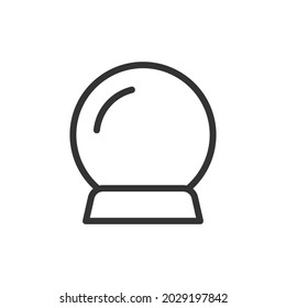 Crystal Ball Thin Line Symbol. Symbol in trendigem Umriss-Stil. Premium Design für Web und Apps. Perfekt für die Benutzeroberfläche. 