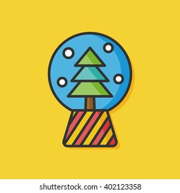 crystal ball toy vector icon