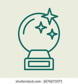 Crystal Ball trendy artwork design useful creative vector Illustration flawless colorful background.eps