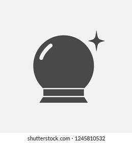 Crystal ball vector icon shining