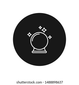 Crystal ball vector icon, simple sign for web site and mobile app.