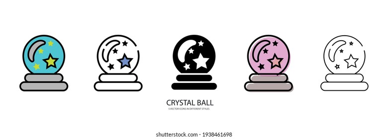 Crystal Ball vector type icon