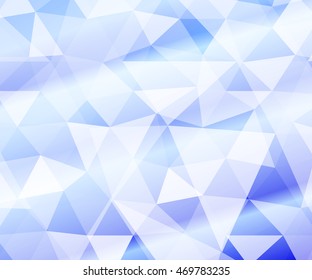 crystal blue backdrop of the polygonal elements. for decoration of Christmas backgrounds, design, printing, presentations. vector illustration