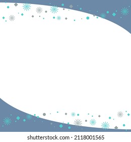 Crystal and blue decorative frame