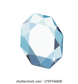 crystal blue stylish gemstone logo vector for your store or company