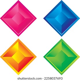 crystal box shape icon for your creative decoration