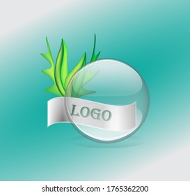 Crystal Clear hand draw on green background.