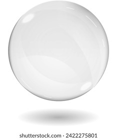 Crystal Clear Sphere - A Perfectly Round, Transparent Glass Ball Reflecting Light and Purity, Ideal for Various Design Concepts and Visual Projects