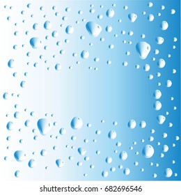 Crystal clear water drops
