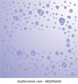 Crystal clear water drops