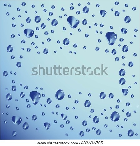 Crystal clear water drops