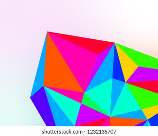 Crystal colorful vector abstract