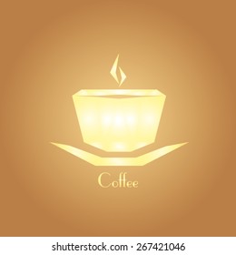 crystal cup of coffee - Triangle coffee cup