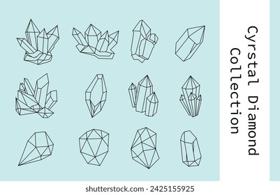 Crystal Diamond Collection Illustration Set