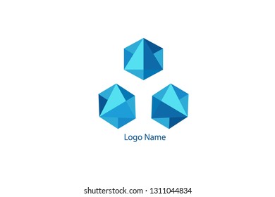 Crystal and diamond logo
