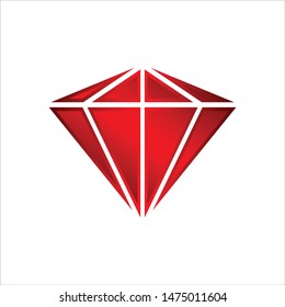 crystal Diamond vector icon on white background.