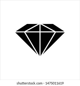 crystal Diamond vector icon on white background.