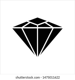 crystal Diamond vector icon on white background.