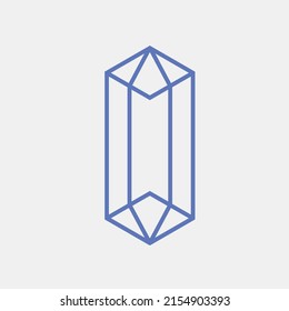 Crystal Diamond Vektorgrafik-Linie 