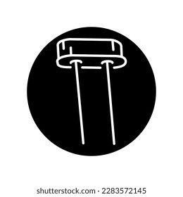 Crystal diode black line icon. Pictogram for web page, mobile app, promo.