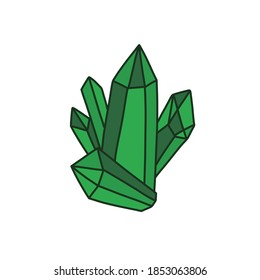 crystal doodle icon, vector illustration