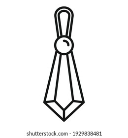 Crystal earring icon. Outline crystal earring vector icon for web design isolated on white background