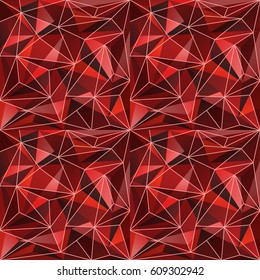 Crystal elements as a colorful backdrop abstraction. Ruby color palette