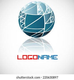 Crystal Emerald Abstract Icon or Logo Design for your Company. Vector Illustration .