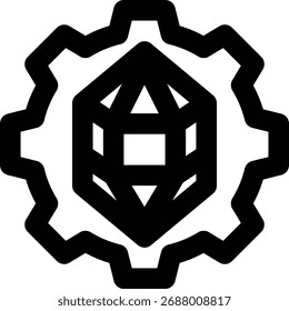 Ingeniería de Cristal, Ingeniería de Materiales, Icono de esquema de ingeniería