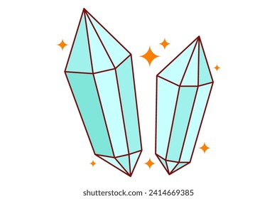 Diseño de pegatinas de fortuna plana de cristal