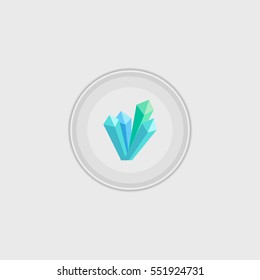 Crystal flat icon illustration isolated vector sign symbol