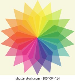 Crystal flower concept illustration. Geometry flower. Geometric decorative floral for card or poster. Vector illustration. Geometric design.