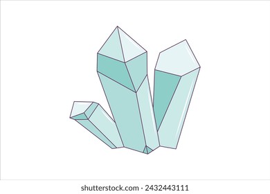 Diseño de pegatina plana Crystal Fortune