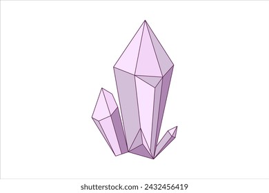 Diseño de pegatina plana Crystal Fortune