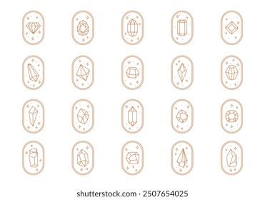 Crystal Frame Line Logo Element Set