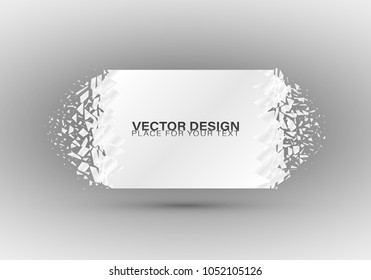 Crystal frozen structure. Cold crystals frame. Beautiful geometric design for business presentations.Geometric banners.