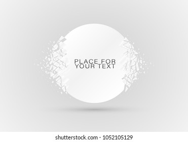 Crystal frozen structure. Cold crystals frame. Beautiful geometric design for business presentations.Geometric banners.
