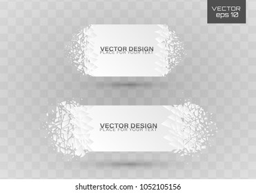 Crystal frozen structure. Cold crystals frame. Beautiful geometric design for business presentations.Geometric banners.