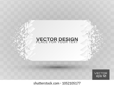 Crystal frozen structure. Cold crystals frame. Beautiful geometric design for business presentations.Geometric banners.