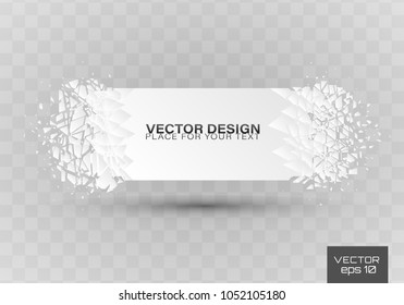 Crystal frozen structure. Cold crystals frame. Beautiful geometric design for business presentations.Geometric banners.