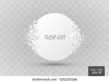 Crystal frozen structure. Cold crystals frame. Beautiful geometric design for business presentations.Geometric banners.