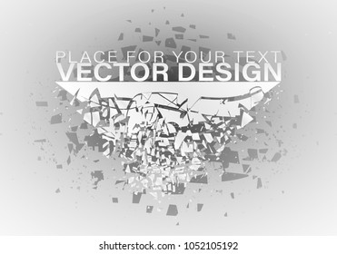 Crystal frozen structure. Cold crystals frame. Beautiful geometric design for business presentations.Geometric banners.