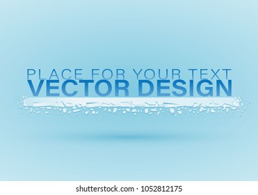Crystal frozen structure. Cold crystals frame. Beautiful geometric design for business presentations.Geometric banners.