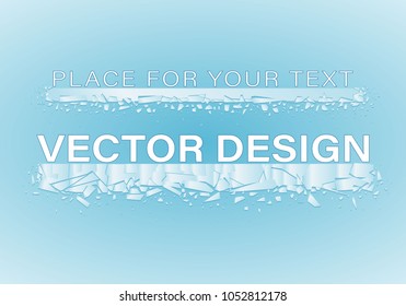 Crystal frozen structure. Cold crystals frame. Beautiful geometric design for business presentations.Geometric banners.
