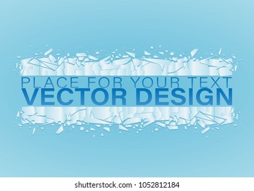 Crystal frozen structure. Cold crystals frame. Beautiful geometric design for business presentations.Geometric banners.