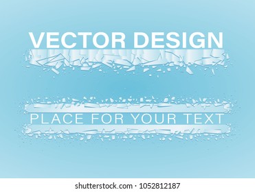 Crystal frozen structure. Cold crystals frame. Beautiful geometric design for business presentations.Geometric banners.