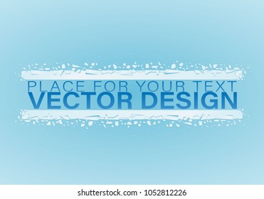Crystal frozen structure. Cold crystals frame. Beautiful geometric design for business presentations.Geometric banners.